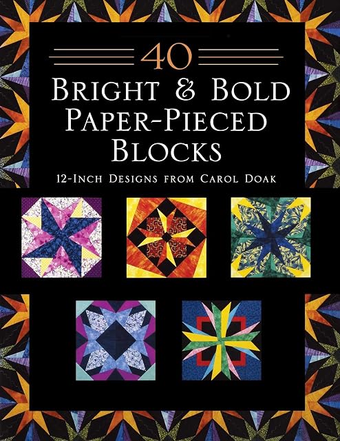 Portada de 40 Bright amp/ Bold Paper-Pieced Blocks
