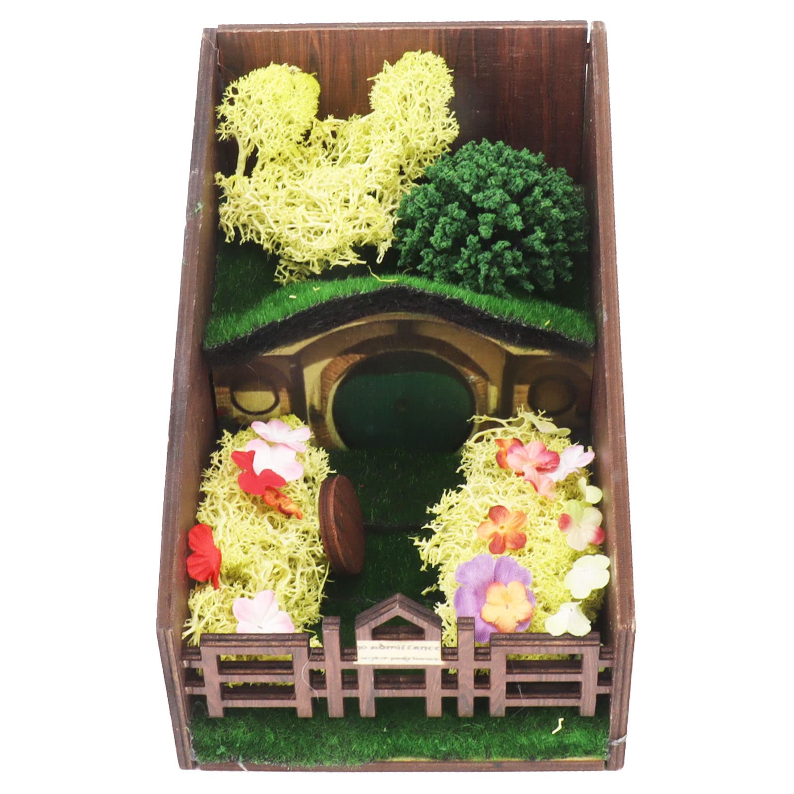 Serre-livres en bois de pin Ejoyous avec motif fleur pour ranger votre bureau