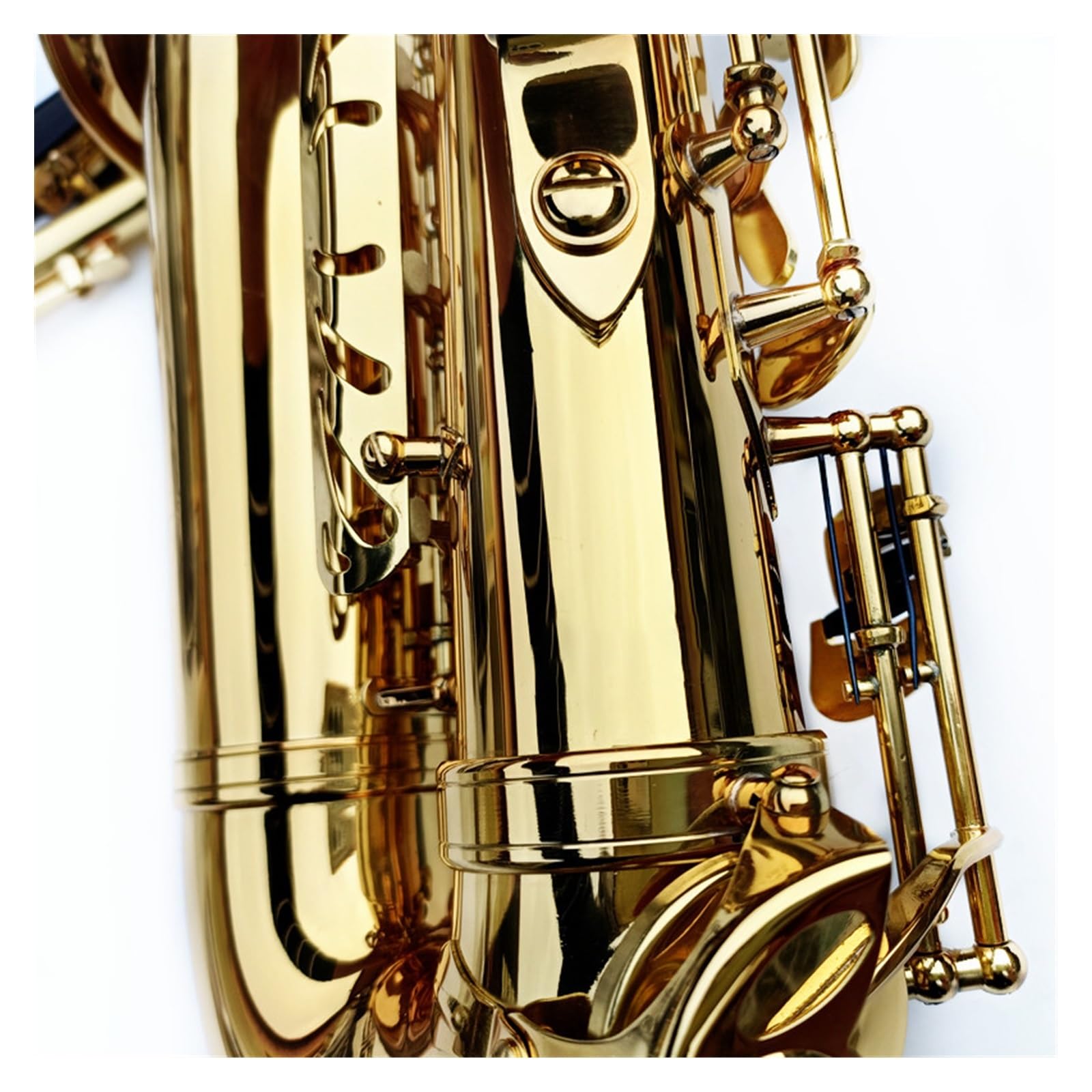 professionnel Saxophone Alto Mib Tune Saxophone Laiton Doré Laque Instrument de Musique à Vent E-Flat Sax avec Étui et Accessoires