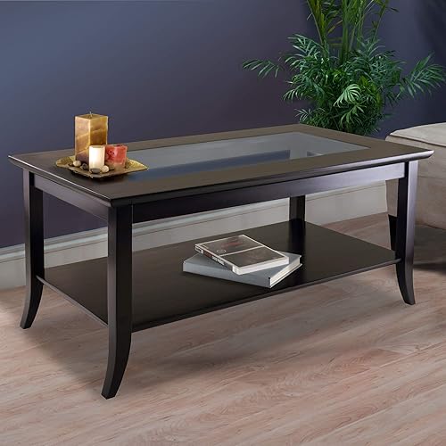 Miniatura 2 de Mesa para café rectangular Génova de Winsome con parte superior de vidrio