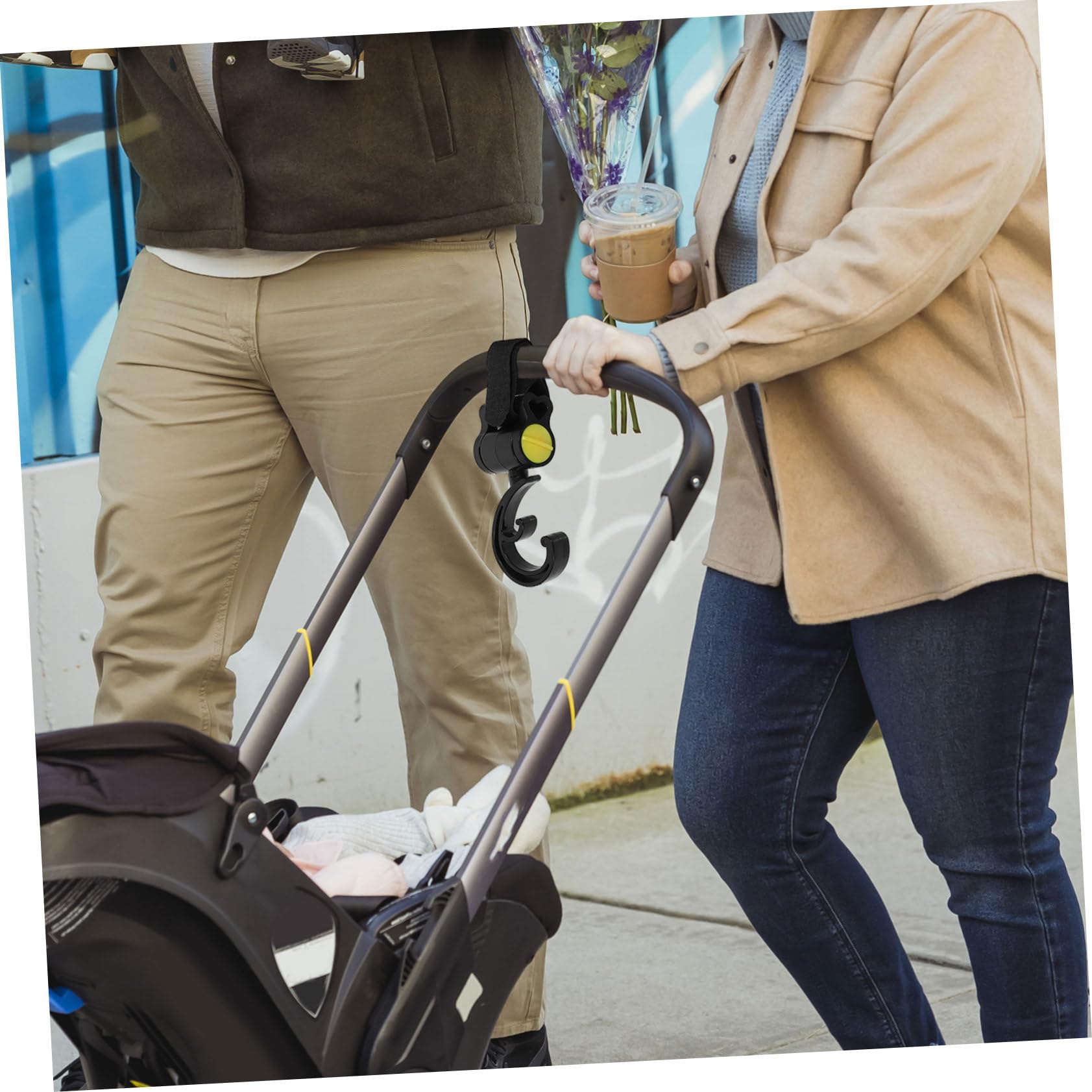 Totority 2Pcs Stroller Hanger Hooks Lightweight Multipurpose Bag Hooks for Diaper Bags Strong Load Bearing Capacity Convenient Stroller Accessory Easy to Install