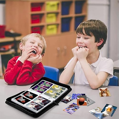 Miniatura 5 de Carpeta para tarjetas coleccionables con 4 bolsillos para tarjetas de juego, con 50 fundas extraíbles, ideal para 400 tarjetas