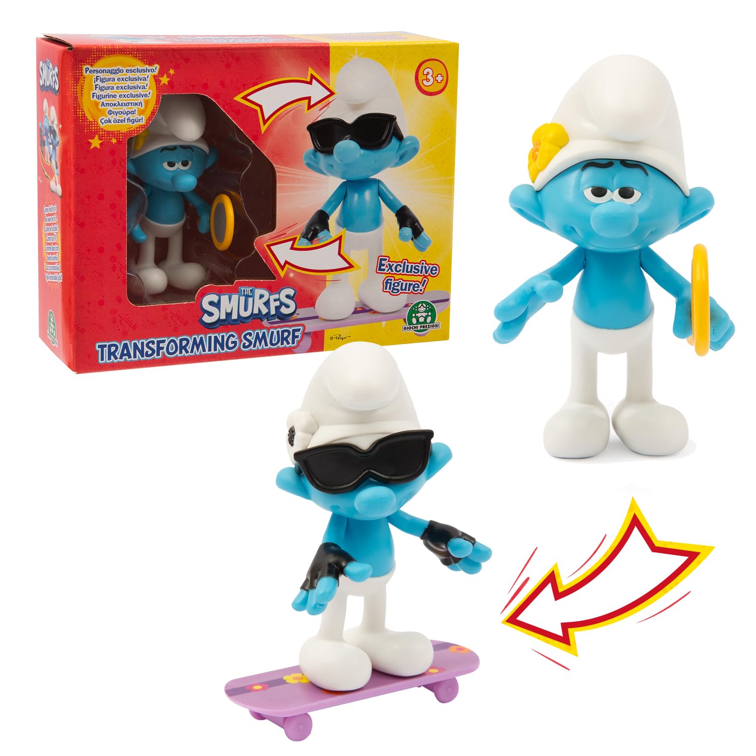 Giochi Preziosi The Smurfs - Vain Smurf - The Character Transforms