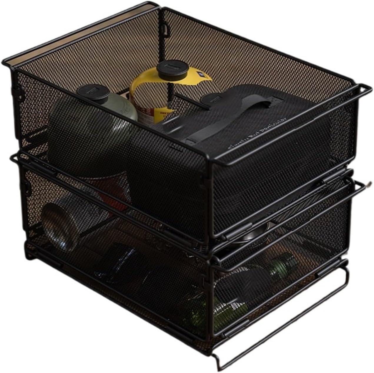 CK-24BK Compatible for Outdoor IGT Table One Unit Combination Multifunctional Water Filter Basket Iron Camping Storage Cage Box