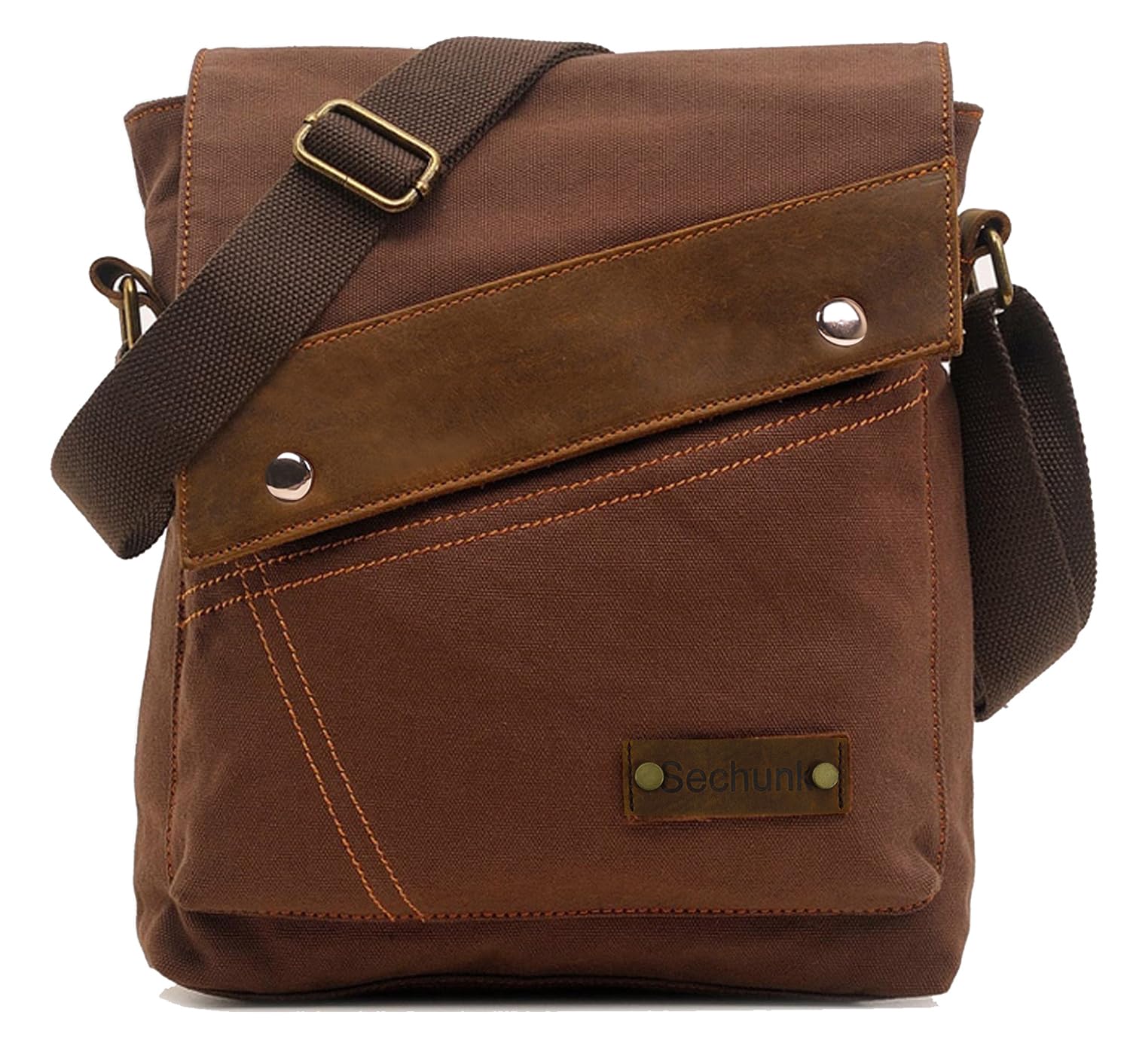Sechunk Canvas Shoulder Bags Crossbody Bags Messenger Bags Purse Daypack for Men Women