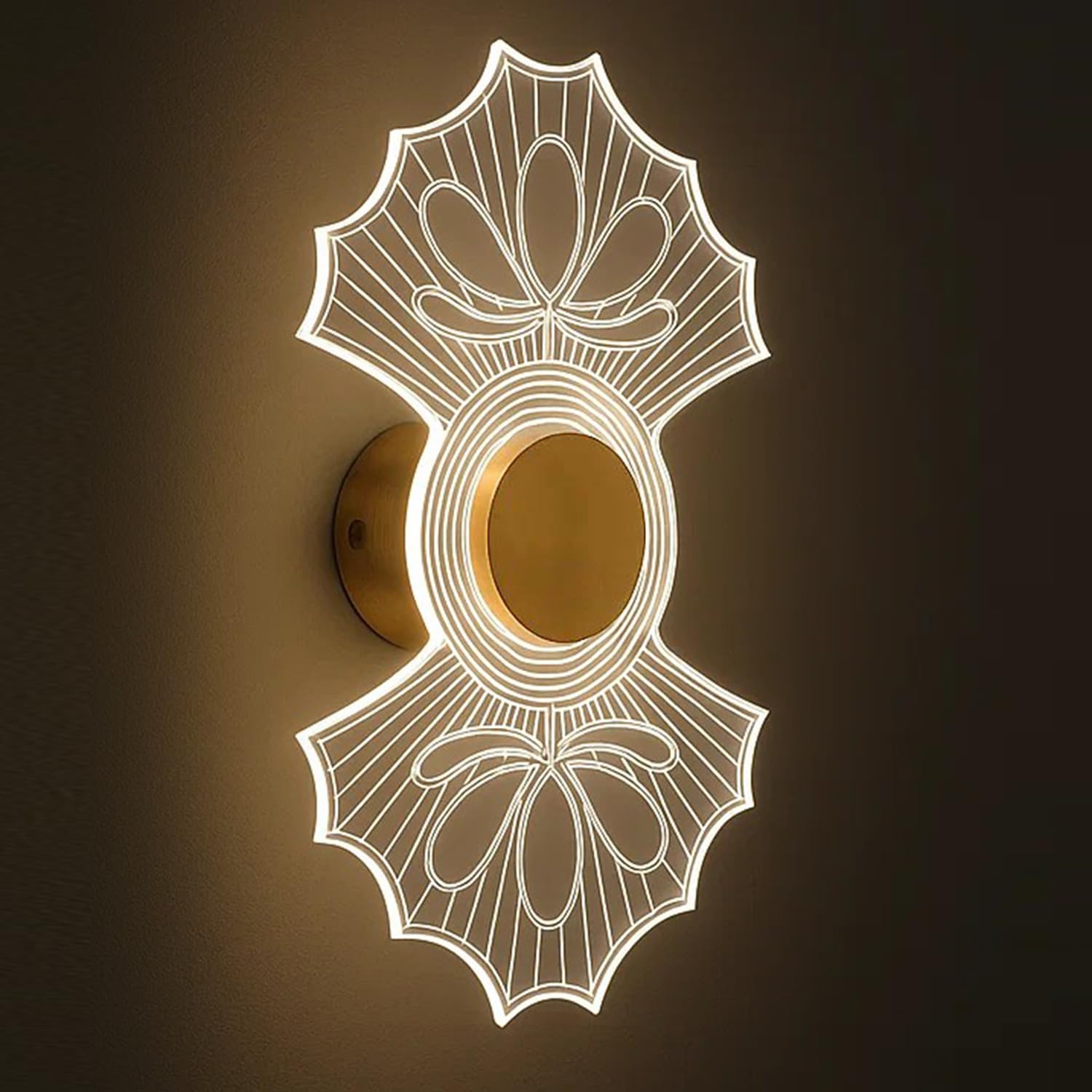 Luxury Diamond Wall Light - Antique Gold LED -19
