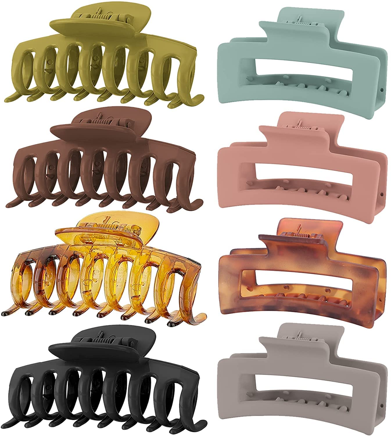 Fermaglio per capelli grande, Grandi clip di artigli, [3 pezzi] Clip di artigli di capelli grandi for donne e ragazze, fermagli for capelli sottili sottili lunghi capelli lunghi 2 stili artigli non sl