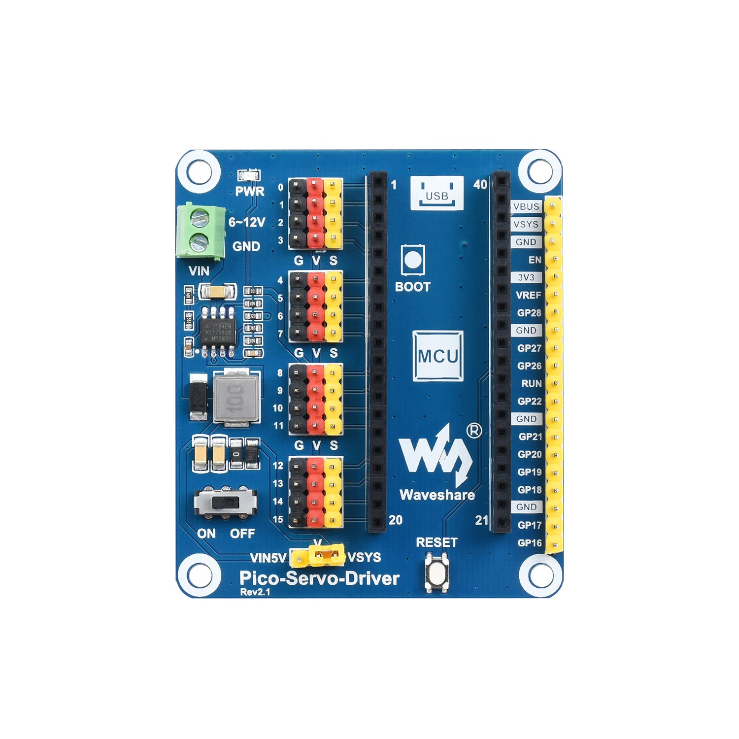 16-Channel 12-bit PWM/Servo Driver - I2C Interface - PCA9685 For Arduino Raspberry Pi Diy Servo Shield Module