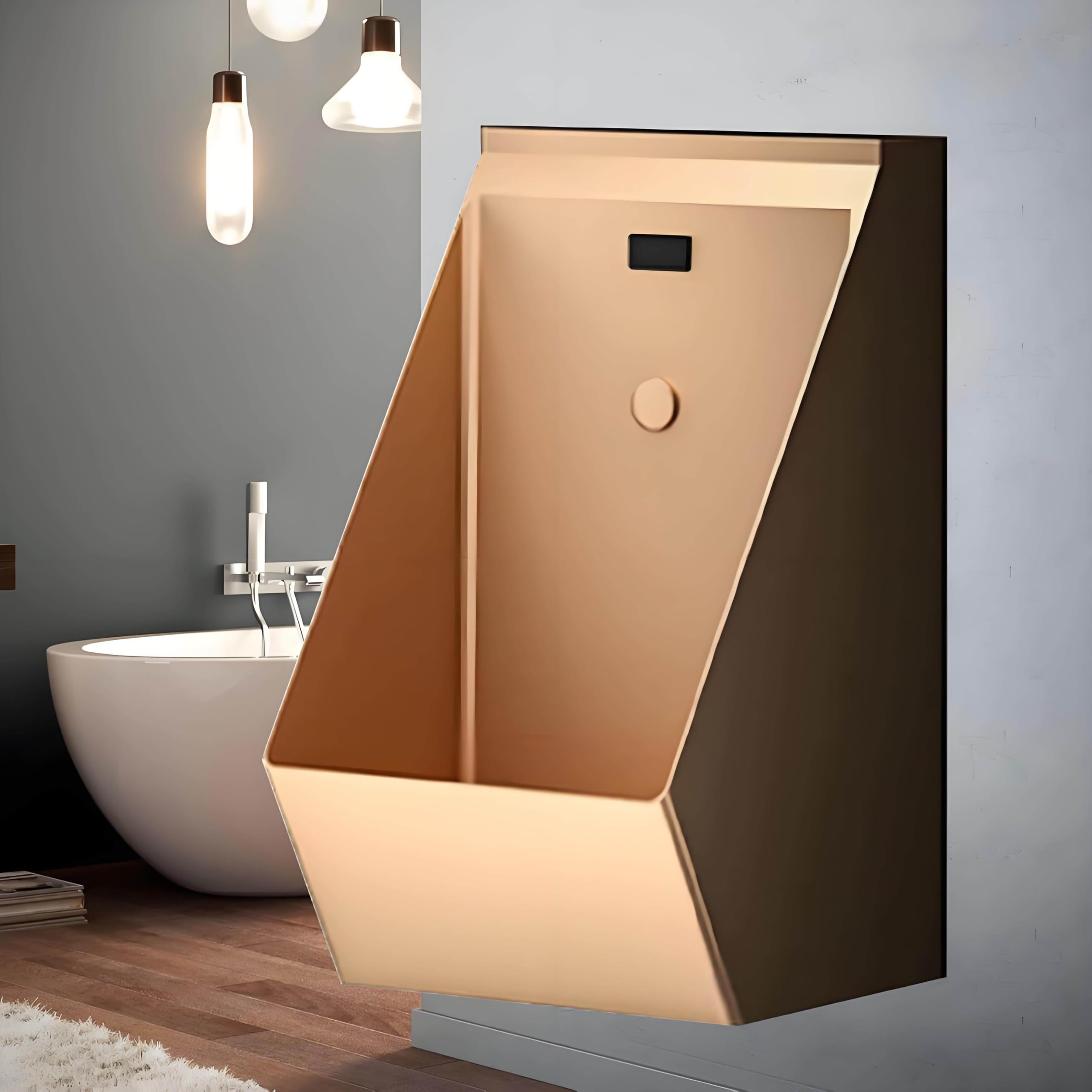 Orinal con sensor automático antisalpicaduras y diseño ecológico