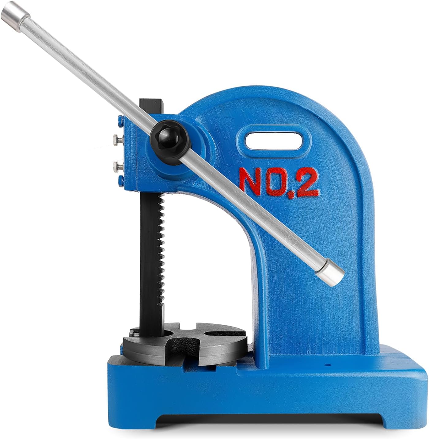 Manual Arbor Press, 8.5"Maximum Height, Cast Iron Heavy-duty Desktop Precision Hand Press for Stamping, Bending, Stretching, Forming (BLUE, 2T)