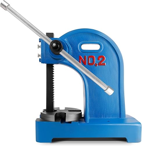 QUARPAL - Prensa de eje de metal de 2 toneladas, prensa manual de hierro fundido, máquina de prensa perforadora resistente (2 toneladas)