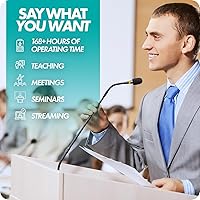 Vista 5 de Movo GM-9 Profesional micrófono XLR de cuello de cisne de 18 pulgadas para conferencias, transmisiones y reuniones en video