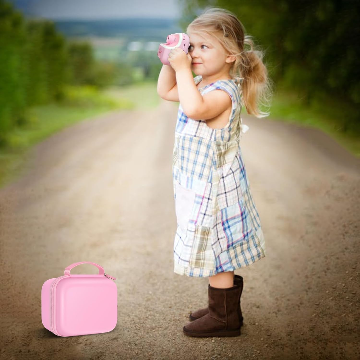 GWCASE Case Compatible with DUDUDRAGON for Cimizi for Dylanto for GREENKINDER for ESOXOFFORE for Careenoah for TKECWOB Instant Print Camera, Kids Instant Digital Cameras Storage Case (Box Only) -Pink - Image 6