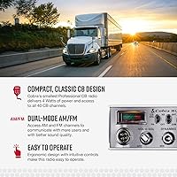 Vista 3 de Cobra 25 LTD Radio CB Profesional AM/FM – Compacta, Fácil de Operar, con Acceso de Modo Dual, Salida de 4 Vatios, 40 Canales Completos, Control