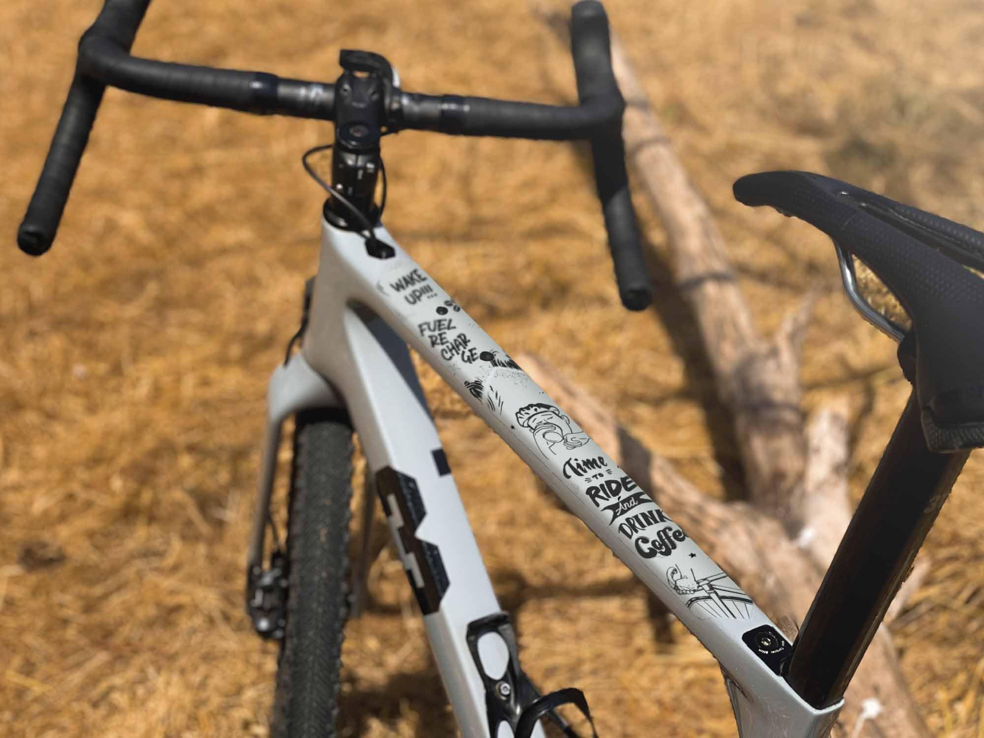 All Mountain Style Protector Cuadro Bicicleta Carretera y Gravel - Kit 18 Piezas PVC Adhesivo - Protección Ligera y Resistente contra Arañazos y Golpes