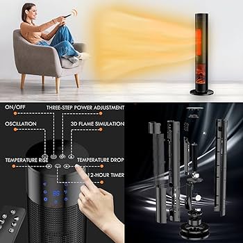 Amazon.com: Portable Electric Space Heater for Large Room 36