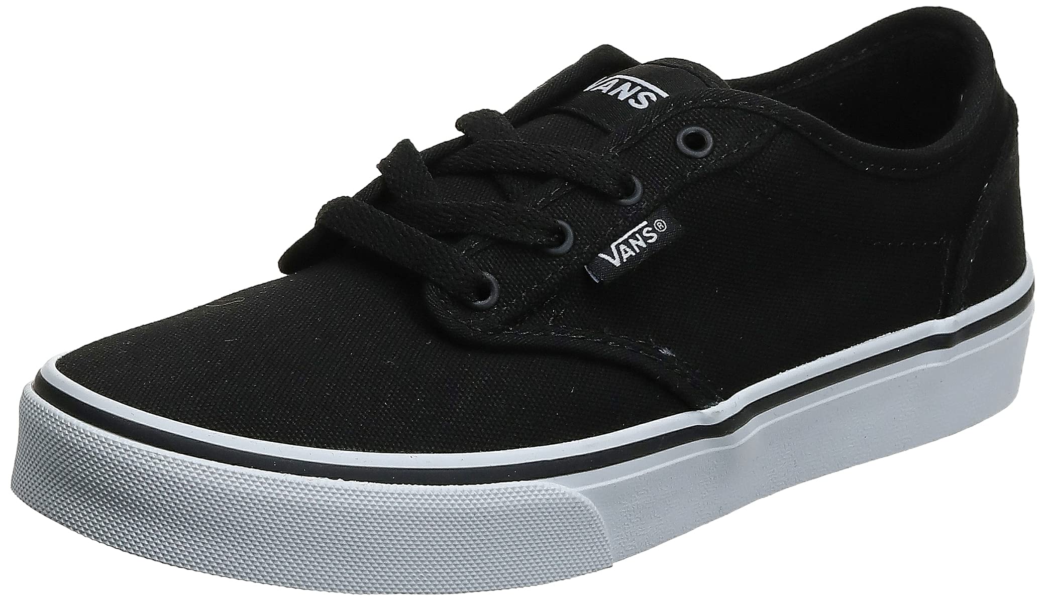 Vans Unisex Kids Yt Atwood Sneaker, Black Canvas, 2.5 UK Child