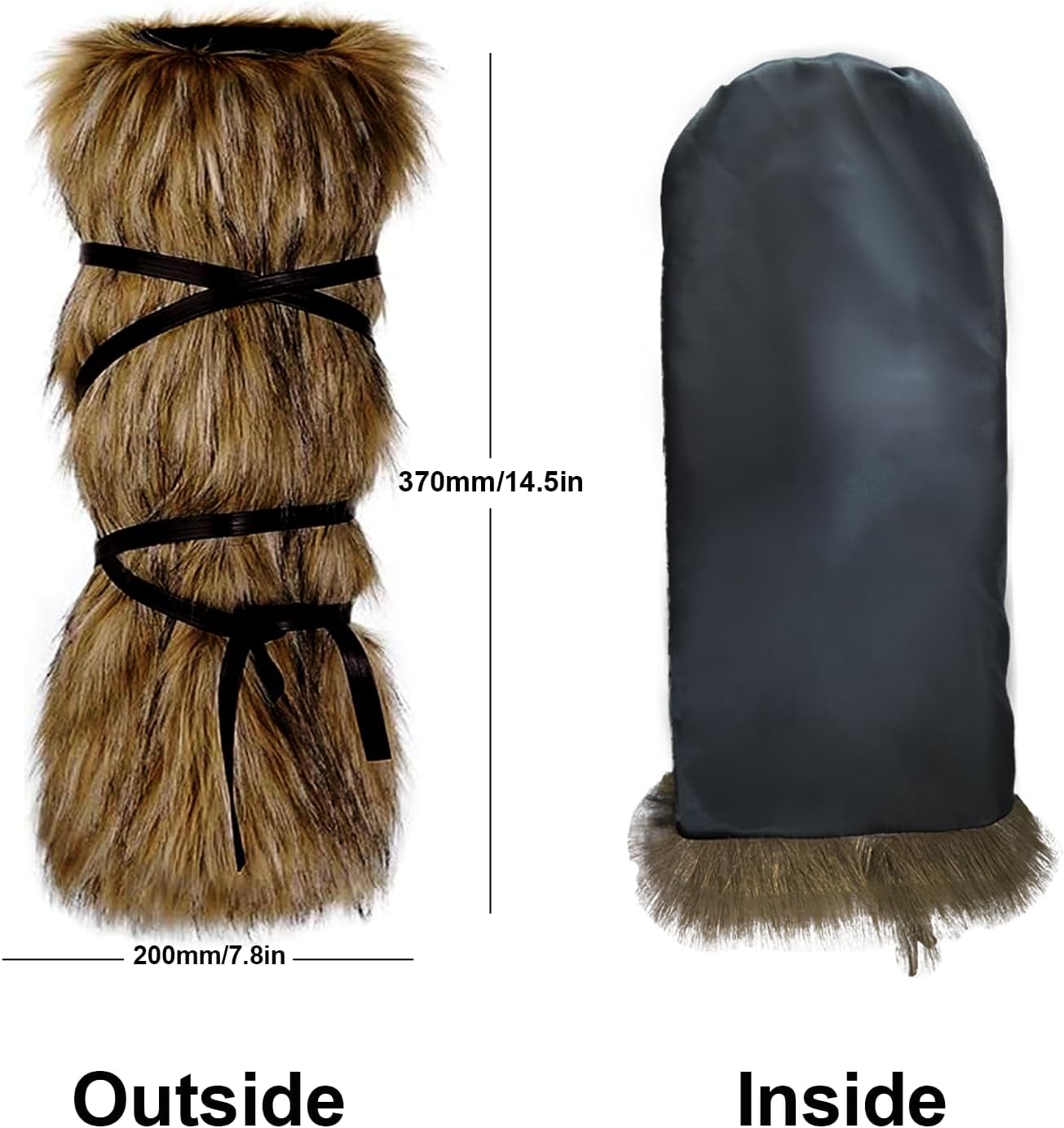 Faux Fur Fuzzy Leg Warmers Furry Boot Covers for Women Fluffy Boot Cuffs Shoes Cover Sleeves Costumes Accessories - Image 2