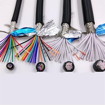 Resistant Cable Control Signal Wire UL2464 18AWG Pure Copper Shielded Cable 26/24/22/20awg 10 to 24 Cores Shielded Wire Outdoor Wire (Size : 18awg 0.75mm 1meter, Color : 2cores)