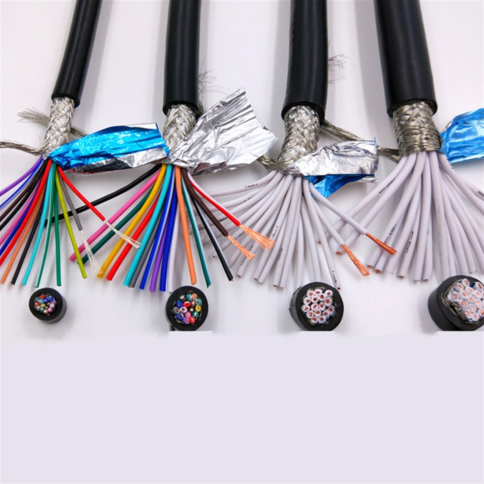 cavo schermato, Cavo schermato a doppio strato UL2464, AWG multipli e anime di diverse dimensioni(12cores,18awg 0.75mm 1meter)
