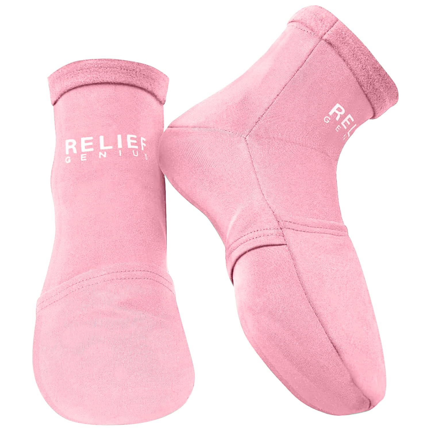 Relief Genius Cold Therapy Socks with Reusable Gel ice Packs - Achieve Relief from Sprains, Muscle Pain, Bruises, Swelling, Edema, Chemotherapy,