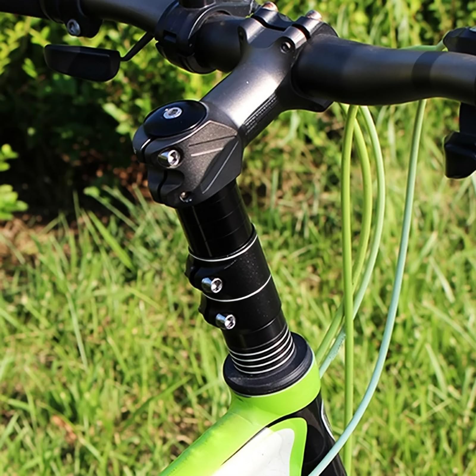 APOMOONS Rialzo Manubrio per Bicicletta con Chiave Esagonale,Rialzo Manubrio in Alluminio Cube Rialzo Manubrio MTB Rialzo Manubrio per Biciclette da Corsa MTB e City Bike da 28,6MM (Nero 138 X 28,6MM)