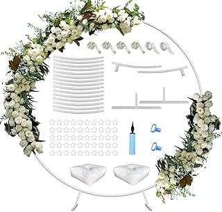 10 Round Trellis Ideas for Soft Garden Shapes and Climbing Plants 63 Queension Large Wedding Arch for Ceremony 7 Ft, Metal Balloon Arches Bac...