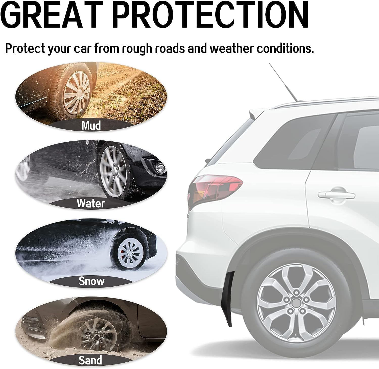 4 Pezzi Auto Parafanghi per Nissan Navara D40 NP300 2005-2015, Impermeabile Durevole Anteriore Posteriore Protezione Guardie Accessori