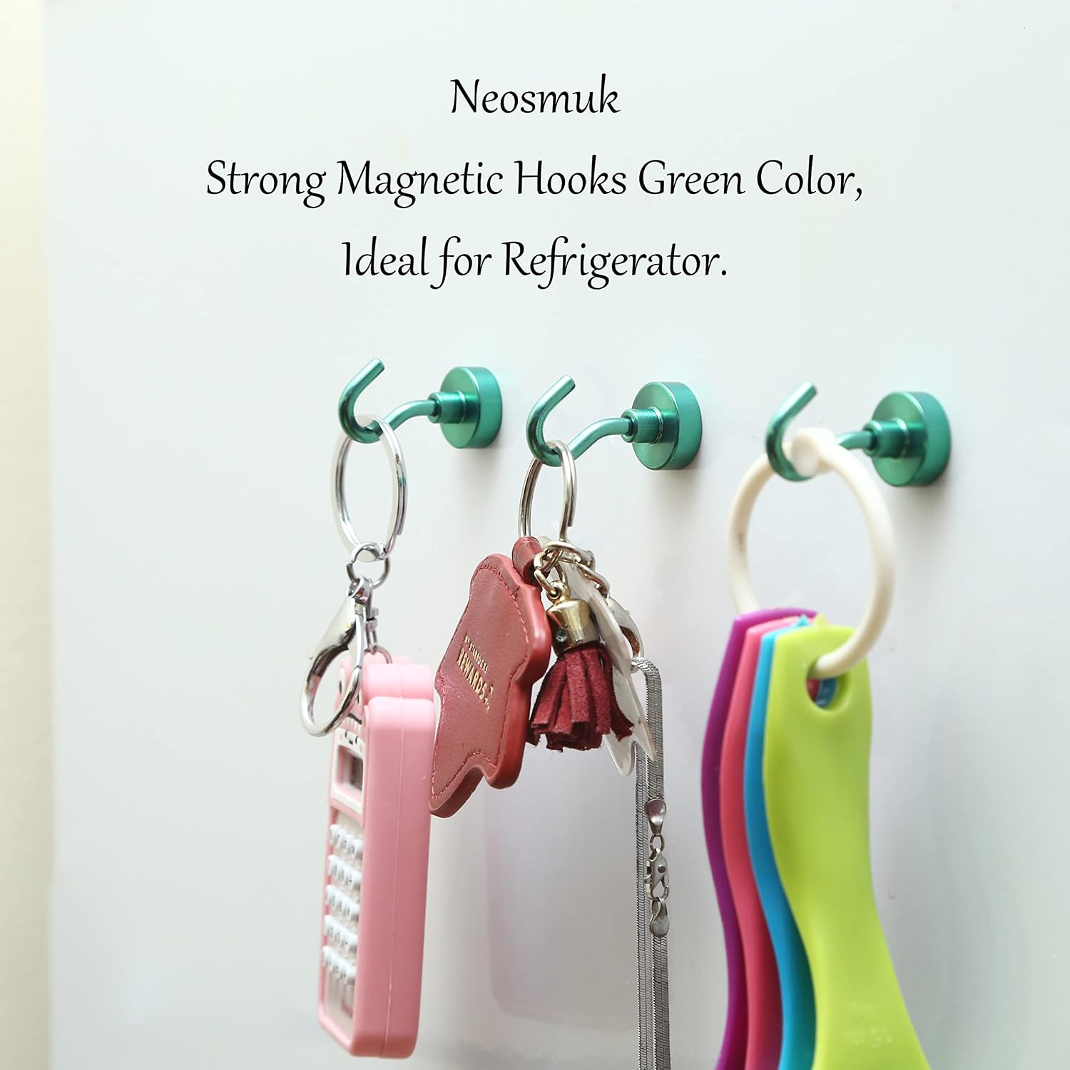Neosmuk Magnetic Hooks Cruise Ship Essential,30lb+ Green,5 Pack image 3