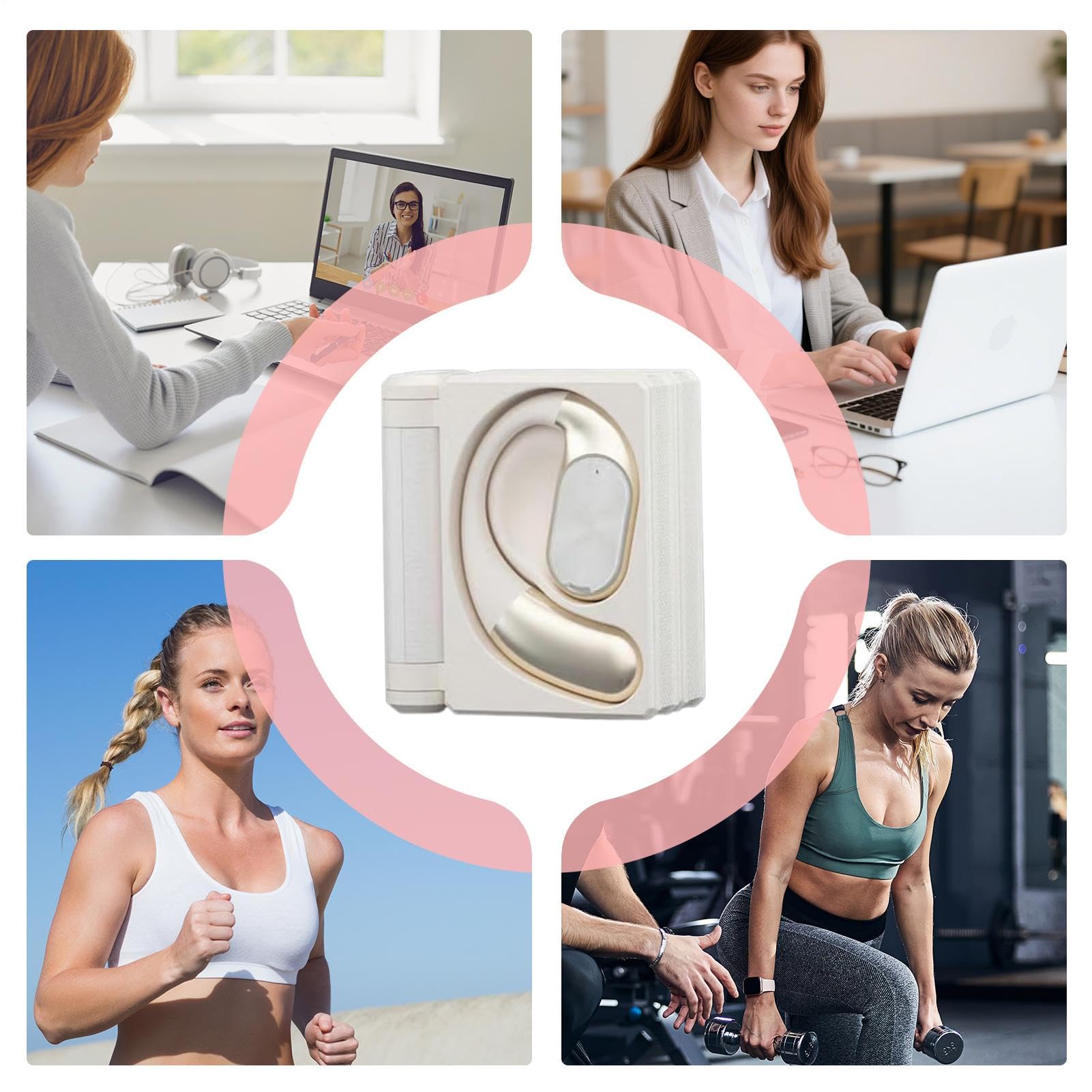 Auricolari impermeabili senza fili sopra l'orecchio | Auricolari impermeabili per allenamento a casa, studio, giochi, sport, allenamento, palestra, lavoro, musica