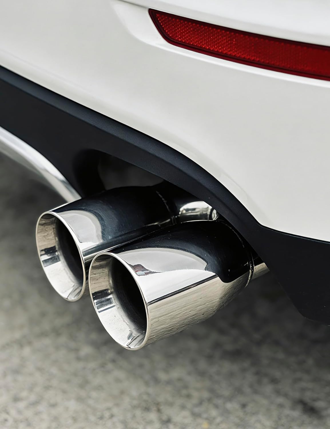 RP Remarkable Power, Fit for 2.5 Inch Inlet 2x3.5" Outlet 9.5" Overall Length Stainless Steel Weld-On Dual Round Angle Exhaust Tip Tailpipe Duo Layer 2.5"X(3.5"X2) X9.5" EXT41