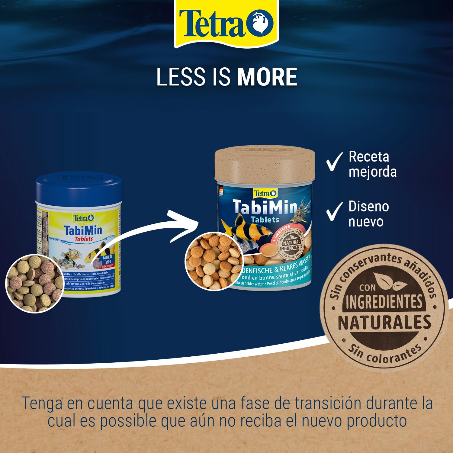 Tetra Tablets TabiMin – Alimento en comprimidos para todos los peces de fondo, como siluros, lochas o barbos que buscan alimento en el sustrato, bote con 275 comprimidos