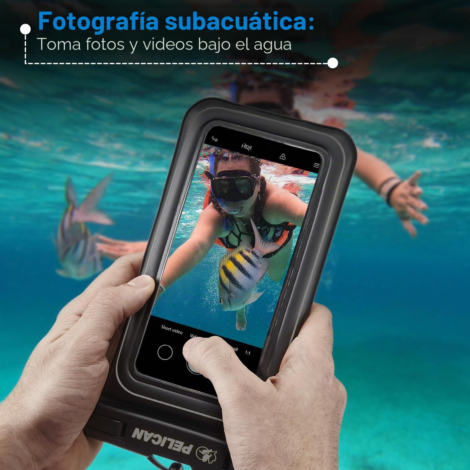 Case-Mate Pelican Marine - Funda Impermeable IP68 (tamaño Regular) - Funda Flotante Impermeable para teléfono