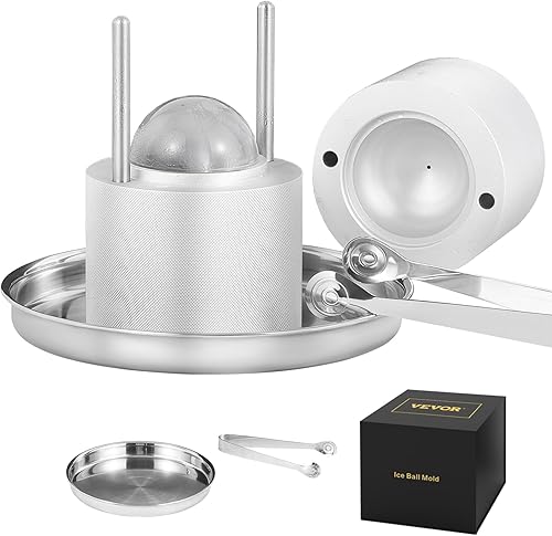 VEVOR Prensa de bolas de hielo, máquina de bolas de hielo de 2.4", kit de prensa de bolas de hielo de aleación de aluminio para aeronaves para