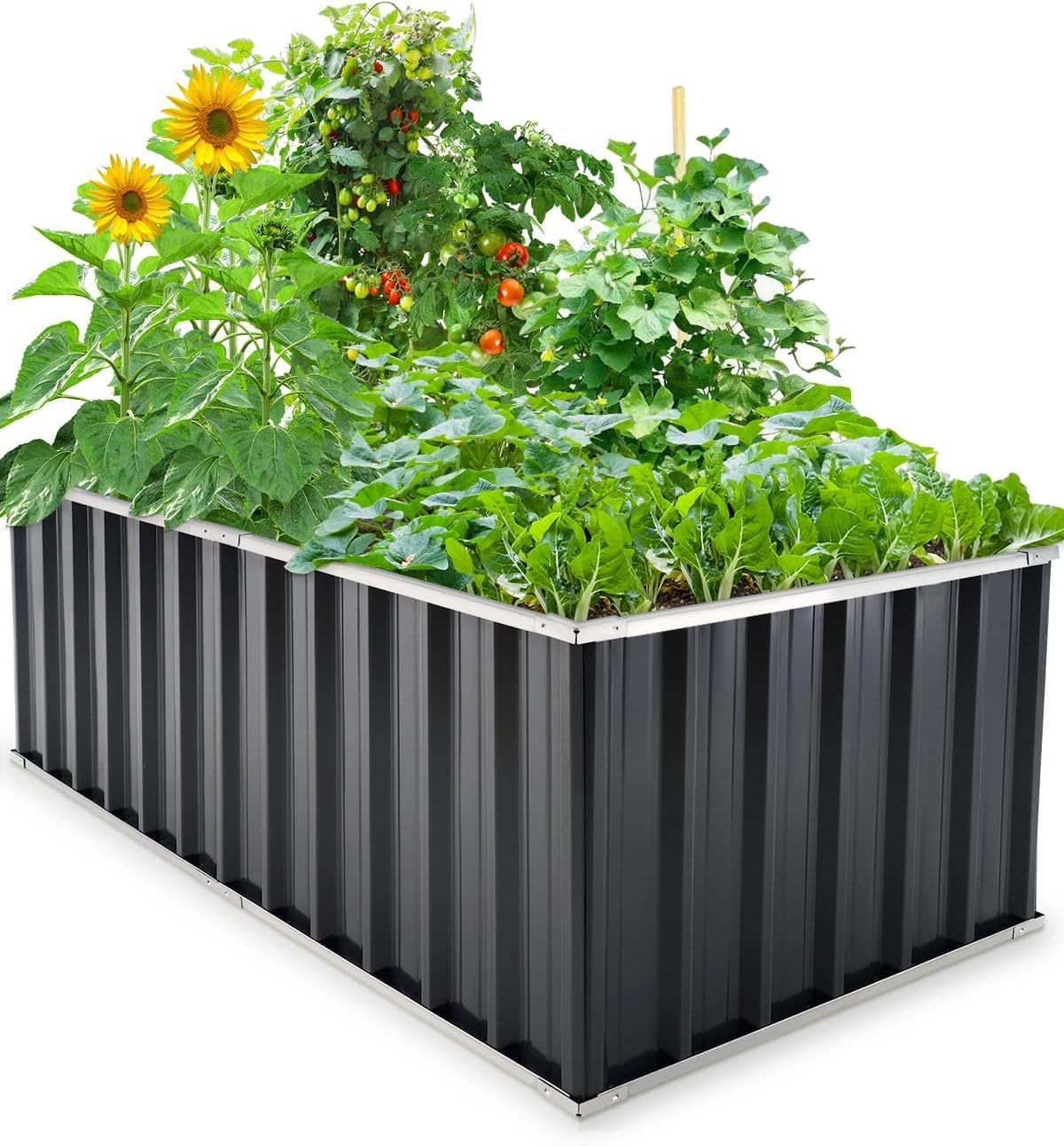 KING BIRD verzinktes Hochbeet Gemüsebeet Gartenbeet für Garten,Pflanzbeet für Outdoor