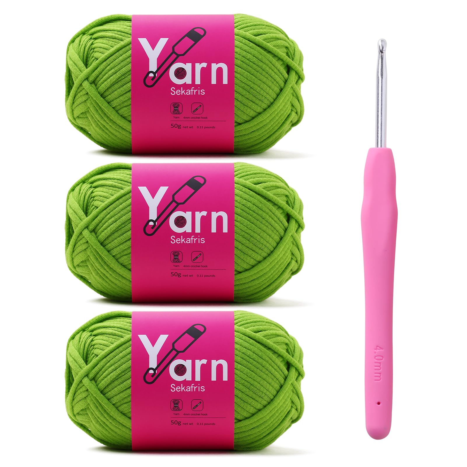 Crochet Yarn with Cotton Yarn for Crocheting Crochet Knitting Yarn for  Beginners with Easy-to-See Stitches Yarn for Crocheting Parfait Chunky