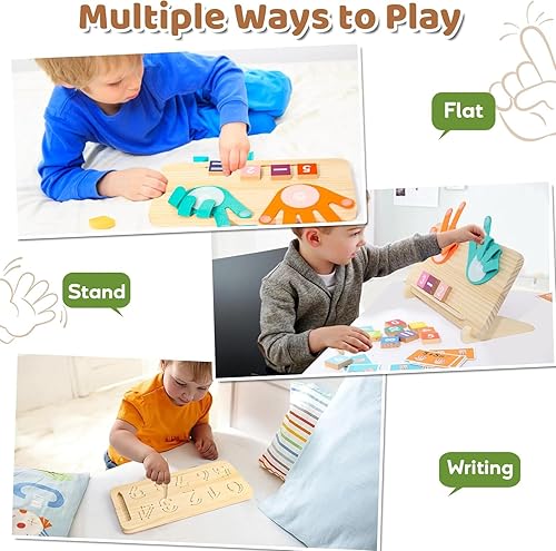 Toddler Preschool Learning Activities,Preshool Learning Toys for Toddlers 3-6, Educational Math manipulatives for Kids,Number Counting Blocks,Montessori Toys for 3-5 Year Old Boys Girls Birthday Gifts