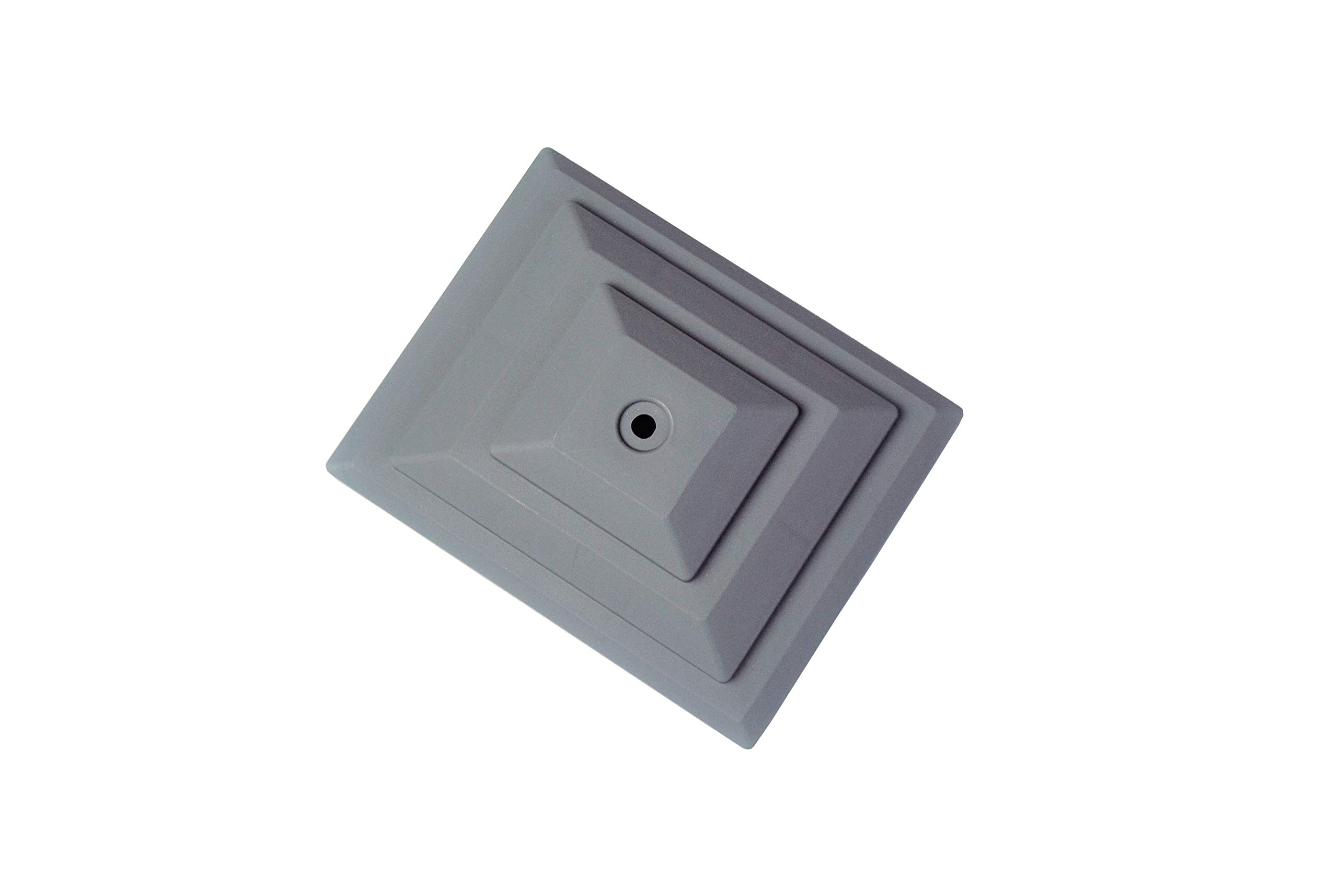5 x Linic Plastic Grey Fence Post Caps for a 4" x 3" (100mm x 75mm) Fence Post, Rot Proof. (GT0053). UK Made. Free UK Postage