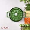 Lava Metal Casting Round Cookware, 20cm, Green