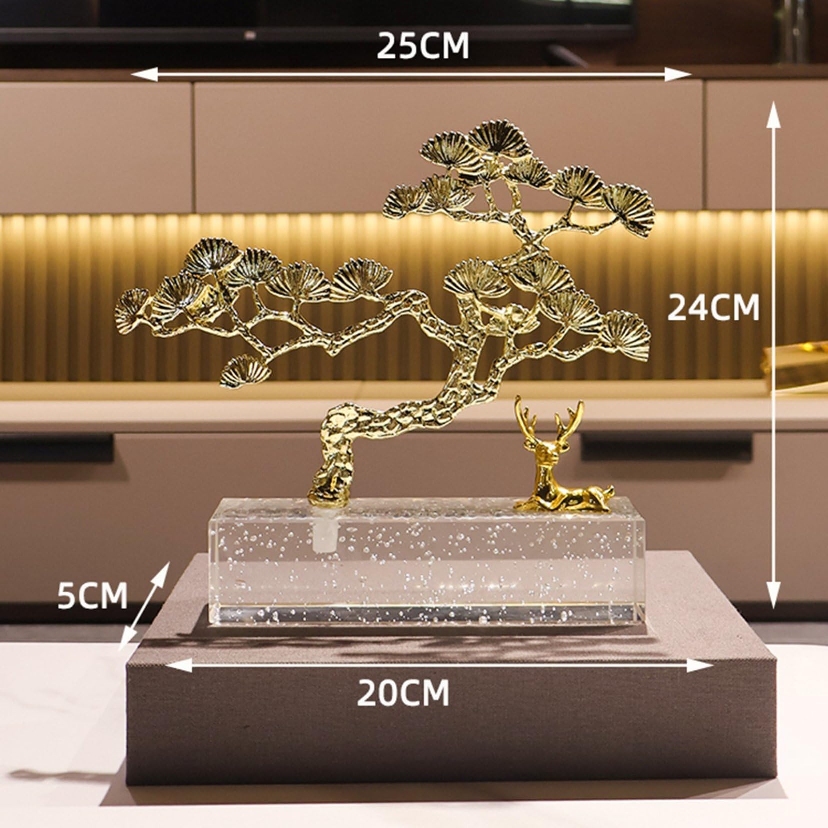 金松納財 迎客松 全銅製 オブジェ 盆栽風 玄関飾り 置物 インテリア 開業祝い 金松納財 迎客松 全銅製 オブジェ 盆栽風 玄関飾り 置物