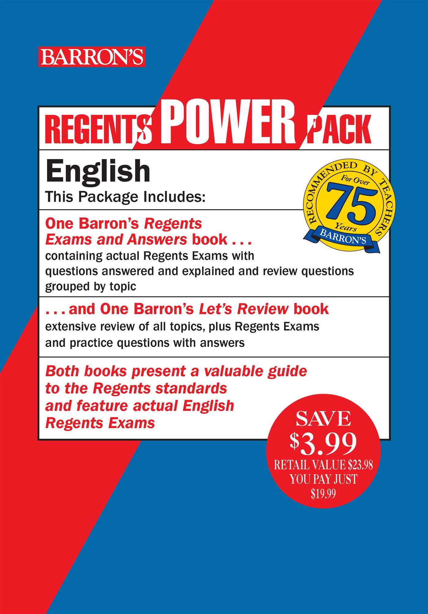 Regents English Power Pack: Let's Review English + Regents Exams and Answers: English (Barron's Regents NY)