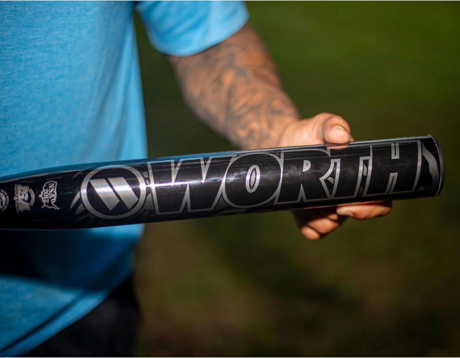 Worth Josh Riley Bedlam Black USSSA Slowpitch Softball Bat | 2 Pc Composite