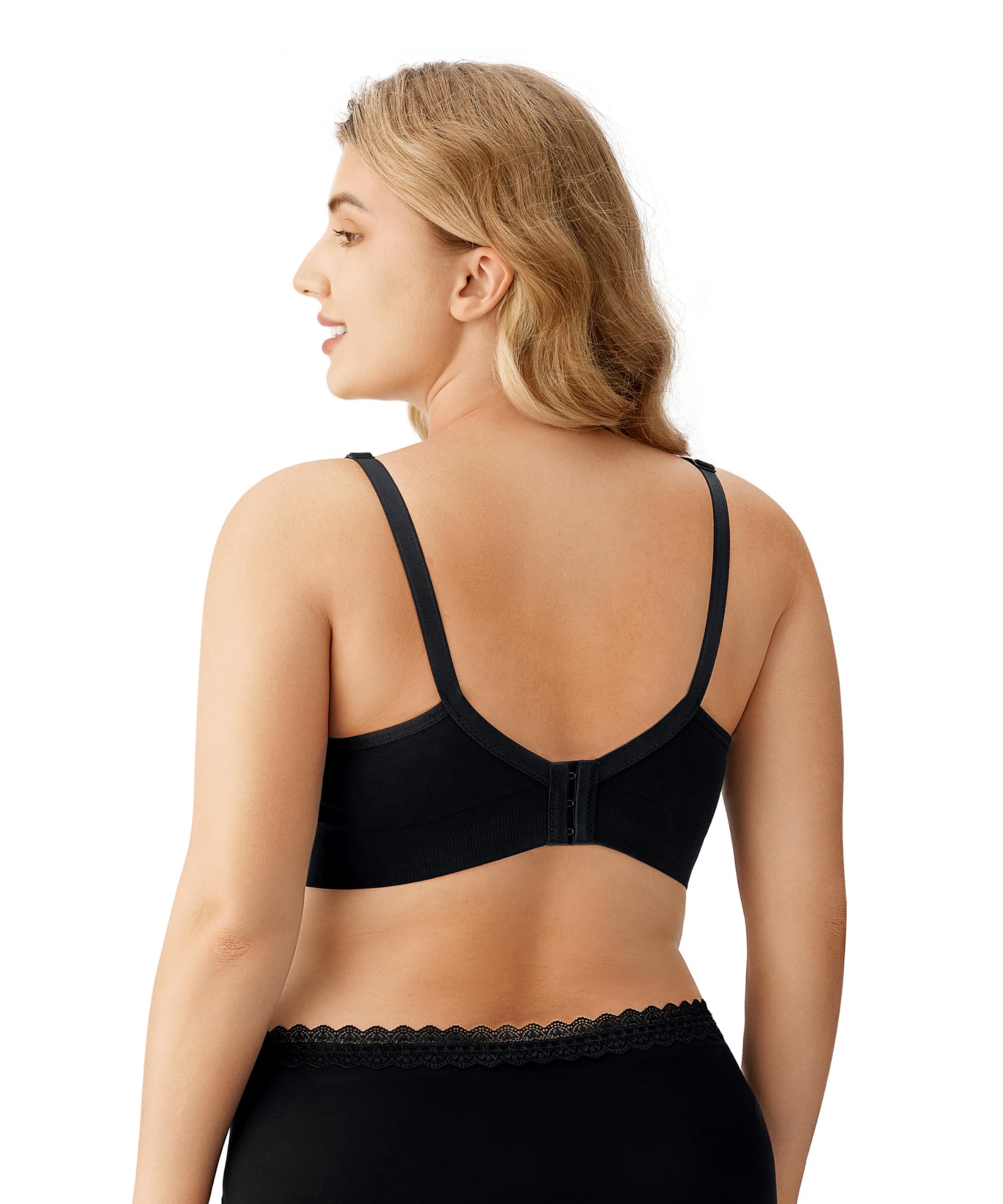 HBselect Schwangerschafts Still BH Nahtloser Still-BH mit zusätzlichen BH-Verlängerungen Stillen und Schlaf Ohne Bügel für Damen 3/4 pcs