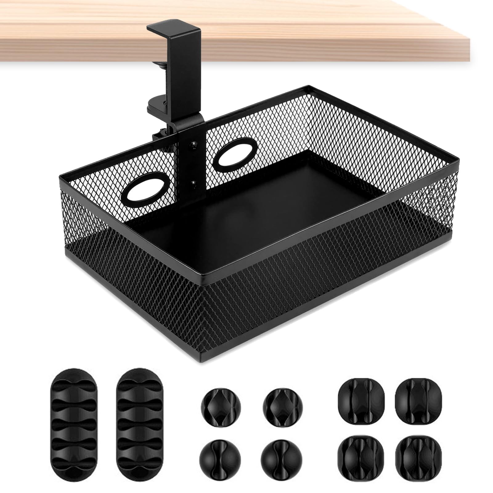 Cassetto Sottopiano In Metallo Nero Natural Goods Berlin - 55x25x5 Cm Per Sottoscrivania