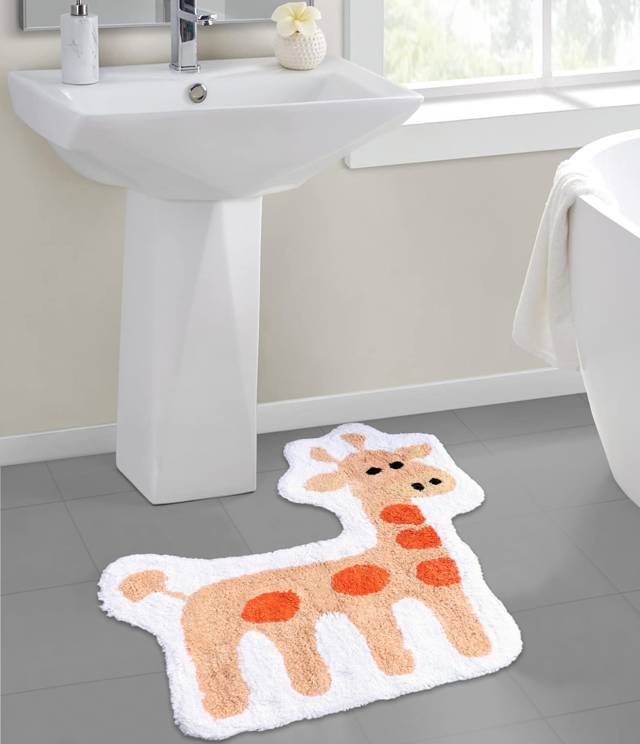 WARISI Kids Giraffe Animal Bath Rug