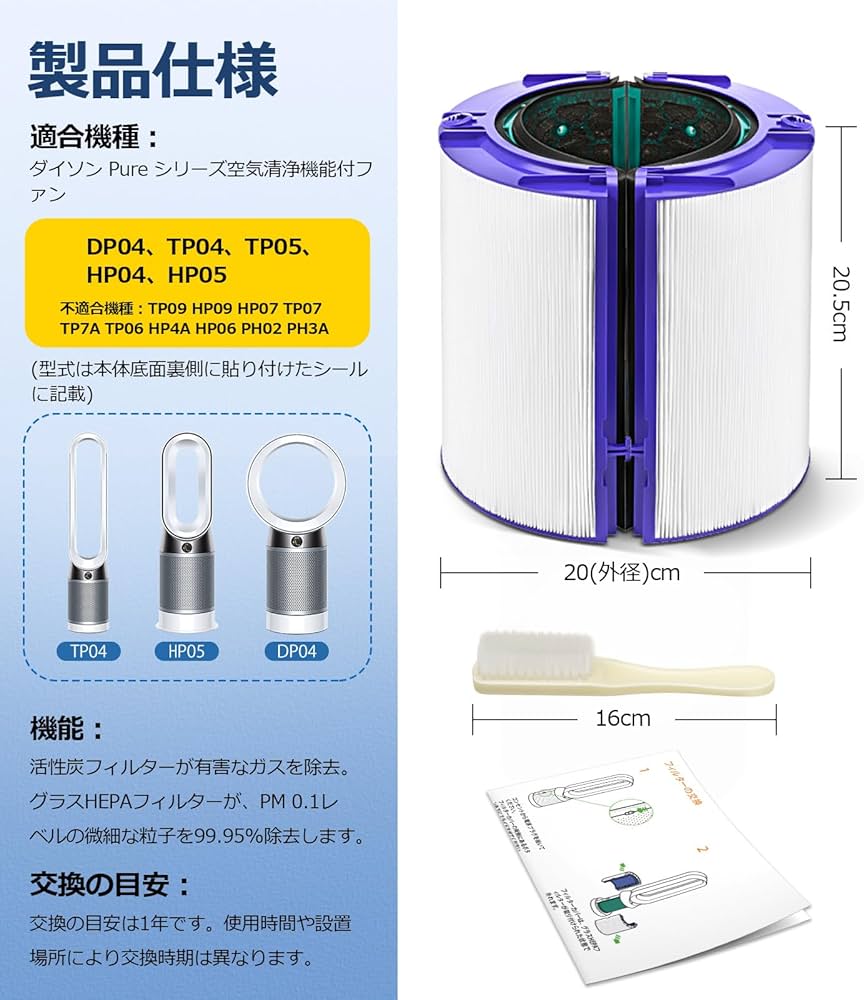 Amazon.co.jp: ダイソン 空気清浄 用 Dyson HP04 TP04 DP04 HP05 TP05