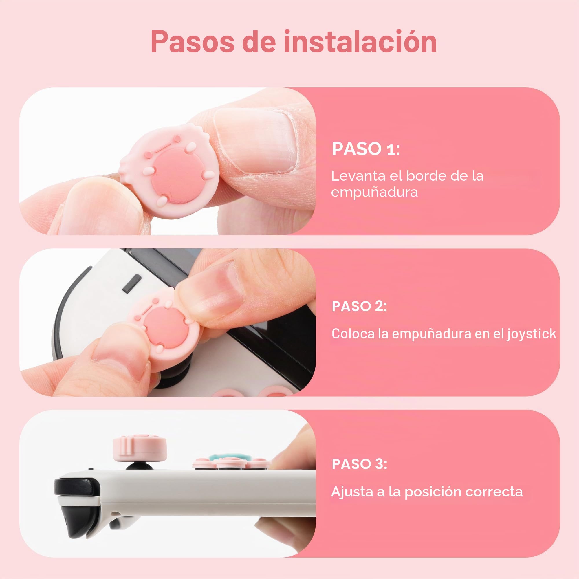 GeekShare ABXY - Funda Adhesiva de Silicona con Forma de Cruz, Compatible con Interruptor/OLED Frog y Axolotl