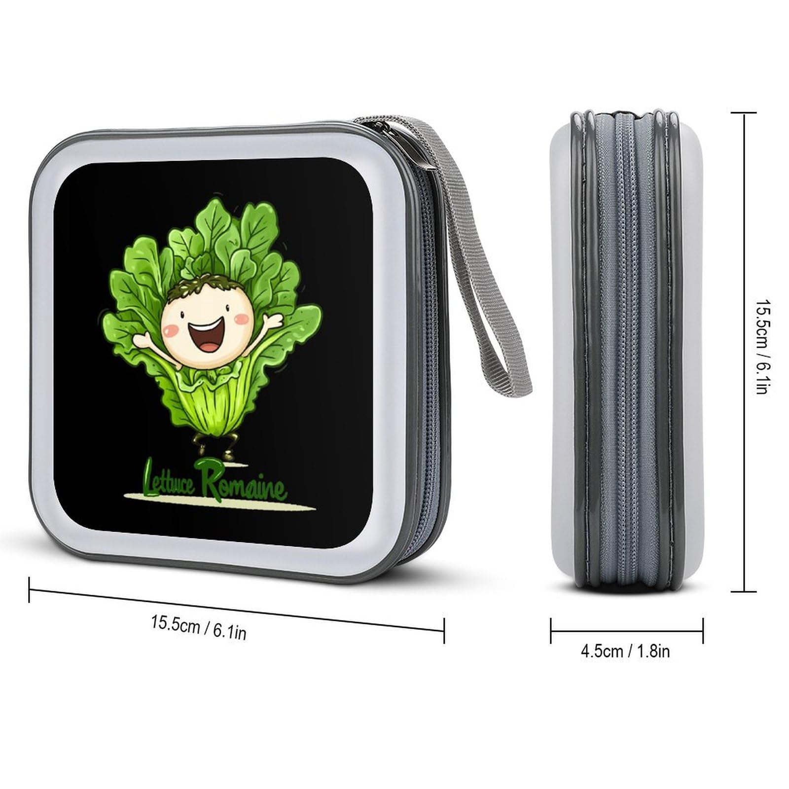 Lettuce Romaine CD Case Portable DVD Holder Storage Organizer for Home Travel