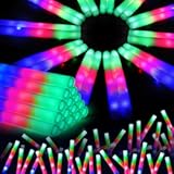 46PCS Foam Glow Sticks, Foam Light Up Sticks with 3 Modes Colorful Flashing, Glow Stick Bulk Party Pack, Glow in Dark Party Supplies, LED Foam Sticks Bulk for Wedding, Raves, Concert, Halloween