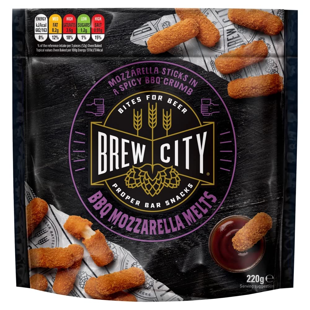 BREW CITY BBQ Mozzarella Melts 220g